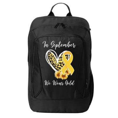 In September We Wear Gold For Childhood Cancer Awareness City Backpack