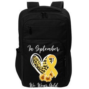 In September We Wear Gold For Childhood Cancer Awareness Impact Tech Backpack