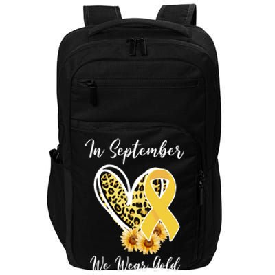 In September We Wear Gold For Childhood Cancer Awareness Impact Tech Backpack