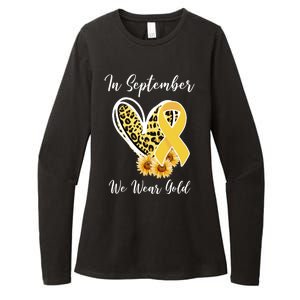 In September We Wear Gold For Childhood Cancer Awareness Womens CVC Long Sleeve Shirt