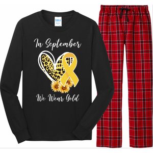 In September We Wear Gold For Childhood Cancer Awareness Long Sleeve Pajama Set