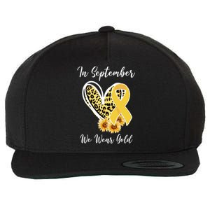 In September We Wear Gold For Childhood Cancer Awareness Wool Snapback Cap