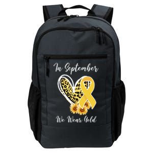 In September We Wear Gold For Childhood Cancer Awareness Daily Commute Backpack