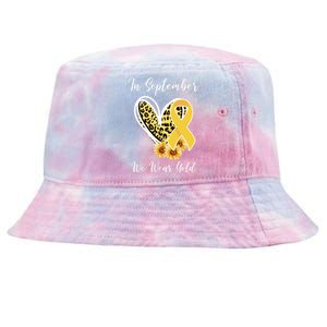 In September We Wear Gold For Childhood Cancer Awareness Tie-Dyed Bucket Hat