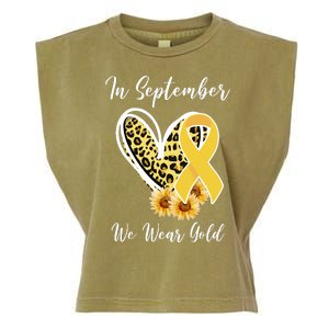 In September We Wear Gold For Childhood Cancer Awareness Garment-Dyed Women's Muscle Tee