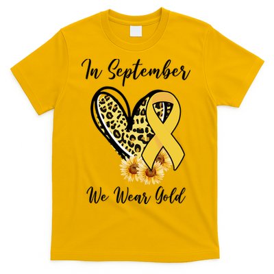 In September We Wear Gold For Childhood Cancer Awareness T-Shirt