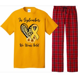 In September We Wear Gold For Childhood Cancer Awareness Pajama Set