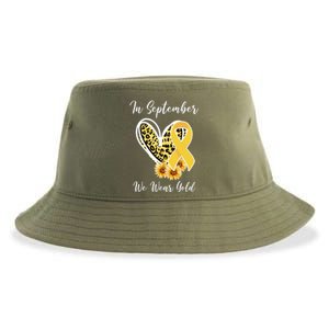 In September We Wear Gold For Childhood Cancer Awareness Sustainable Bucket Hat