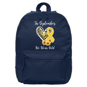 In September We Wear Gold For Childhood Cancer Awareness 16 in Basic Backpack