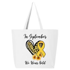 In September We Wear Gold For Childhood Cancer Awareness 25L Jumbo Tote