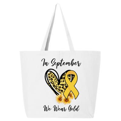 In September We Wear Gold For Childhood Cancer Awareness 25L Jumbo Tote