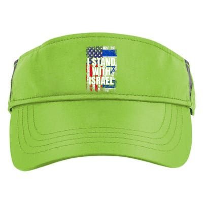 I Stand With Israel Usa Israeli Flag Adult Drive Performance Visor