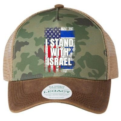 I Stand With Israel Usa Israeli Flag Legacy Tie Dye Trucker Hat