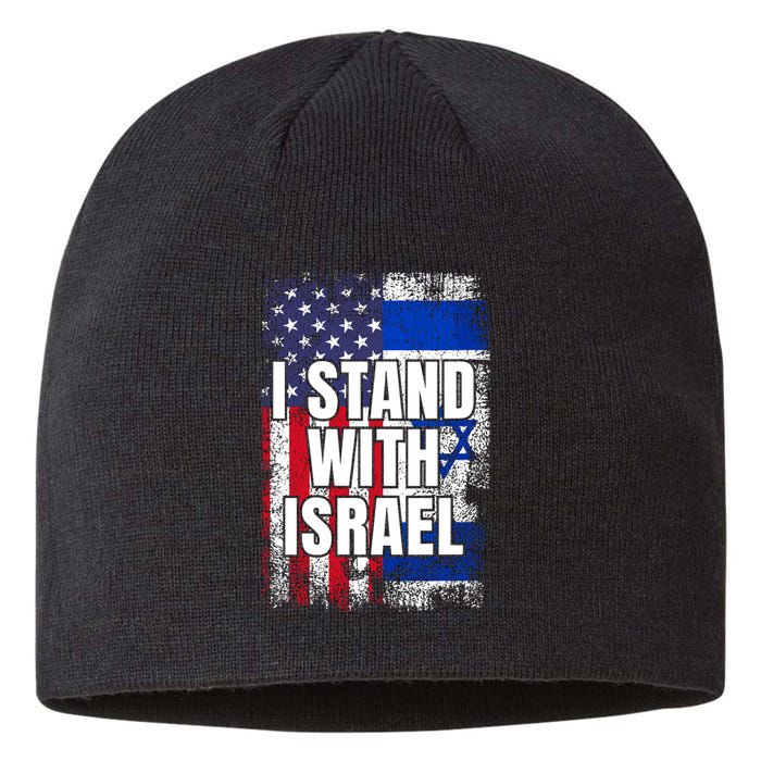 I Stand With Israel Usa Israeli Flag Sustainable Beanie