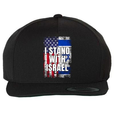 I Stand With Israel Usa Israeli Flag Wool Snapback Cap