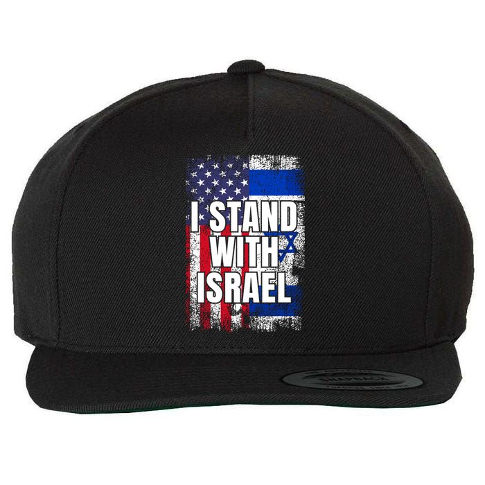 I Stand With Israel Usa Israeli Flag Wool Snapback Cap