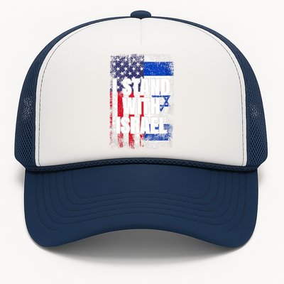 I Stand With Israel Usa Israeli Flag Trucker Hat