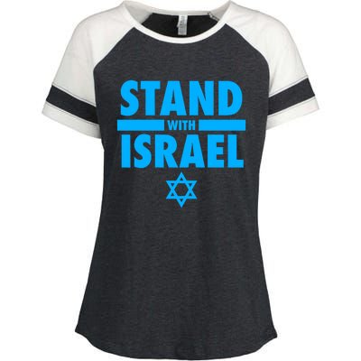 I Stand With Israel Pray For Israel Enza Ladies Jersey Colorblock Tee