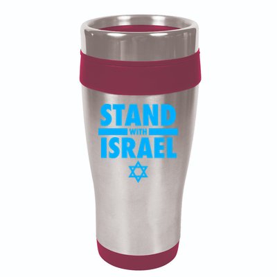 I Stand With Israel Pray For Israel 16oz Travel Tumbler