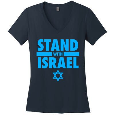 I Stand With Israel Pray For Israel Women's V-Neck T-Shirt