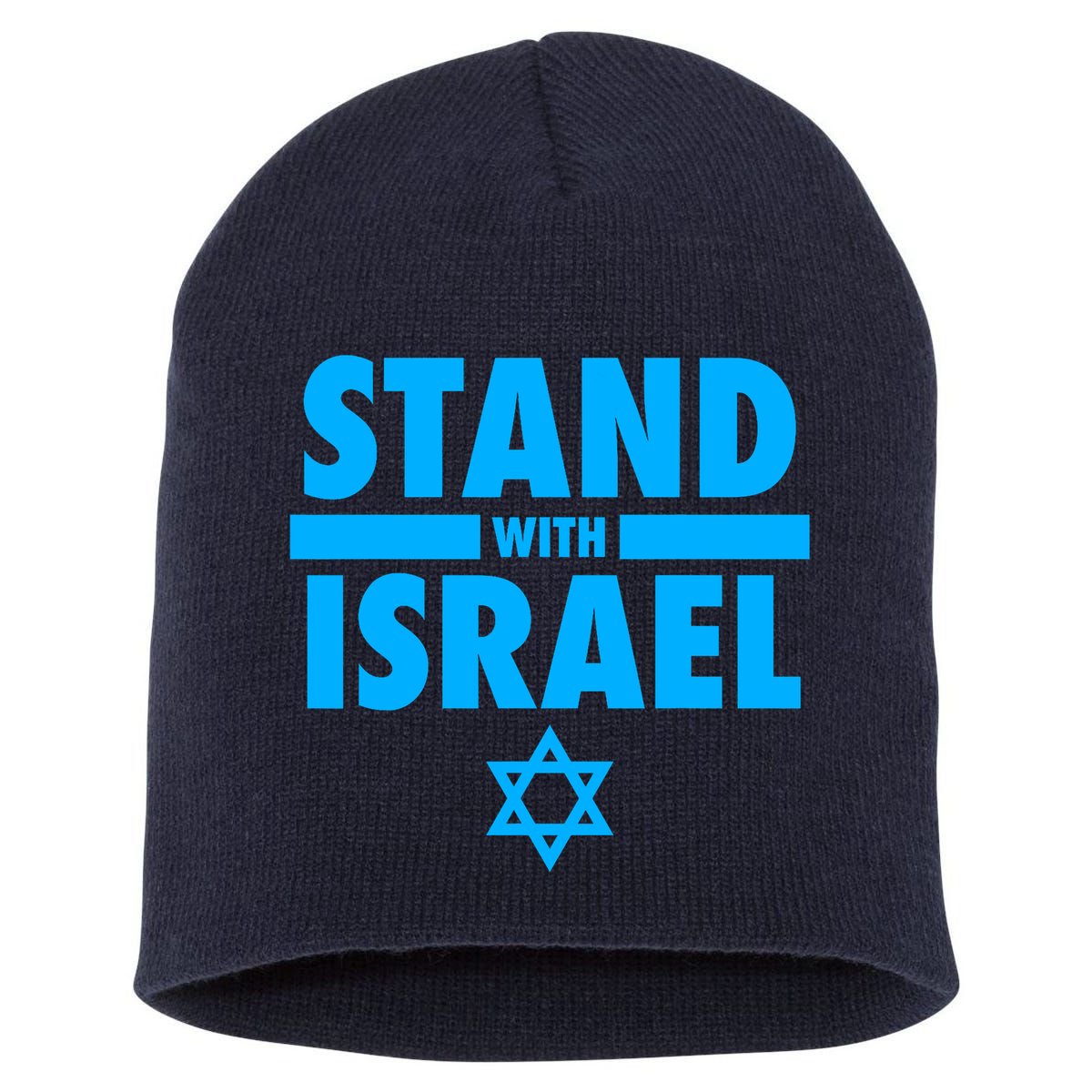 I Stand With Israel Pray For Israel Short Acrylic Beanie