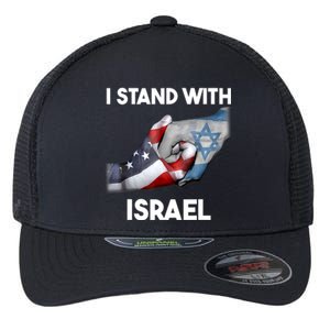 I Stand With Israel I Stand With Israel America Flag Flexfit Unipanel Trucker Cap