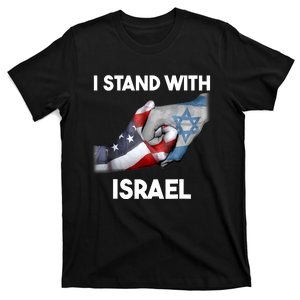 I Stand With Israel I Stand With Israel America Flag T-Shirt