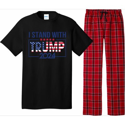 I Stand With Trump 2024 And Funny Gift Pajama Set