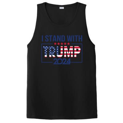 I Stand With Trump 2024 And Funny Gift PosiCharge Competitor Tank