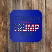 I Stand With Trump 2024 And Funny Gift Coaster