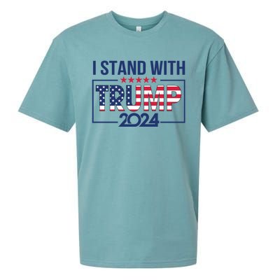 I Stand With Trump 2024 And Funny Gift Sueded Cloud Jersey T-Shirt