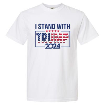 I Stand With Trump 2024 And Funny Gift Garment-Dyed Heavyweight T-Shirt