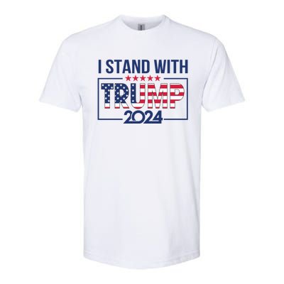 I Stand With Trump 2024 And Funny Gift Softstyle CVC T-Shirt