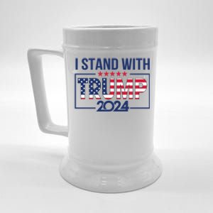 I Stand With Trump 2024 And Funny Gift Beer Stein