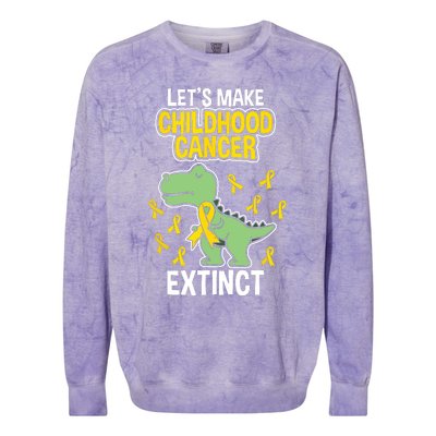 In September We Wear Gold Childhood Cancer Awareness Colorblast Crewneck Sweatshirt