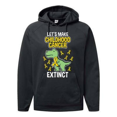 In September We Wear Gold Childhood Cancer Awareness Performance Fleece Hoodie