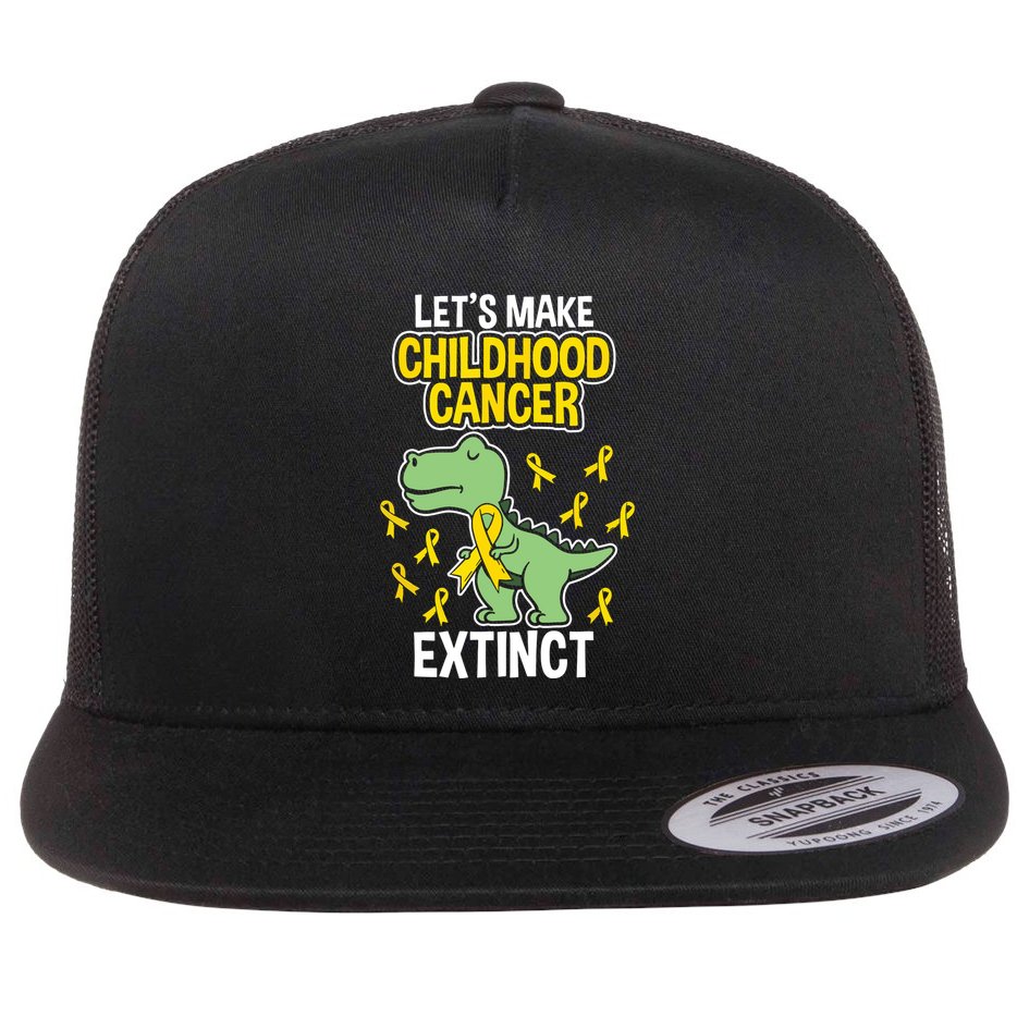 In September We Wear Gold Childhood Cancer Awareness Flat Bill Trucker Hat