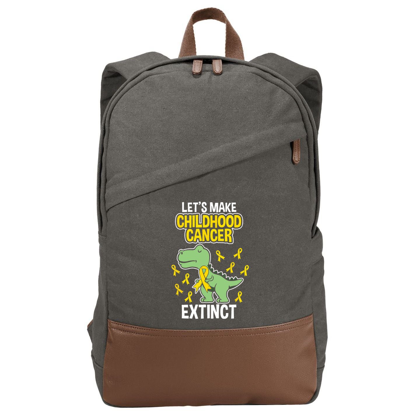 In September We Wear Gold Childhood Cancer Awareness Cotton Canvas Backpack
