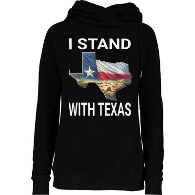 I Stand With Texas I Support Texas Womens Funnel Neck Pullover Hood