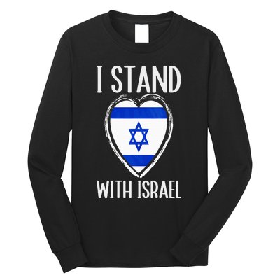 I Stand With Israel Patriotic Israel Flag Long Sleeve Shirt