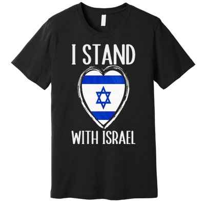 I Stand With Israel Patriotic Israel Flag Premium T-Shirt