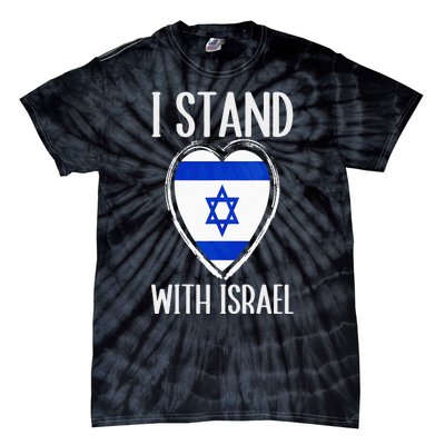 I Stand With Israel Patriotic Israel Flag Tie-Dye T-Shirt