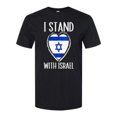 I Stand With Israel Patriotic Israel Flag Softstyle CVC T-Shirt