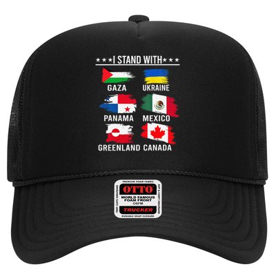 I Stand With Canada Greenland Mexico Panama Gaza Ukraine 2 Trucker Hat