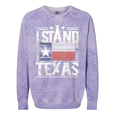 I Stand With Texas Scotus Colorblast Crewneck Sweatshirt