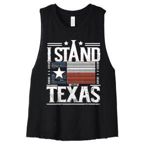 I Stand With Texas Scotus Women's Racerback Cropped Tank