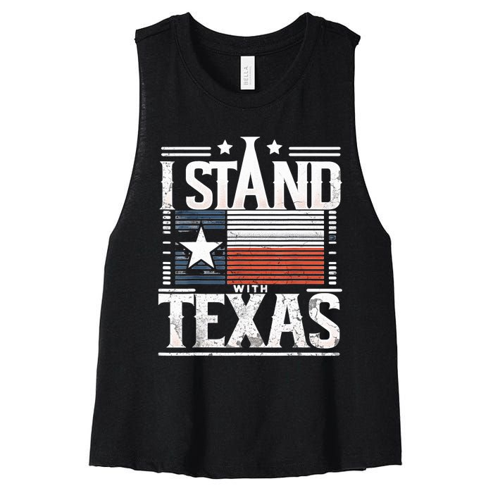 I Stand With Texas Scotus Women's Racerback Cropped Tank