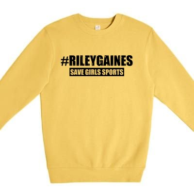 I Stand With Riley Gaines Hashtag Premium Crewneck Sweatshirt