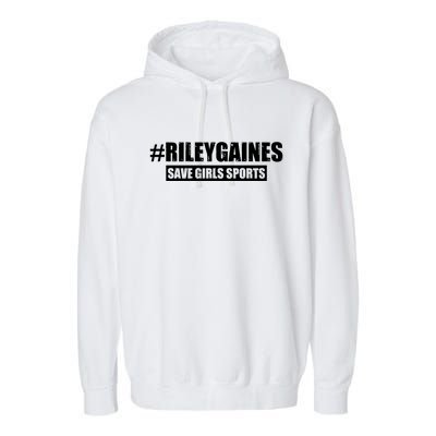 I Stand With Riley Gaines Hashtag Garment-Dyed Fleece Hoodie