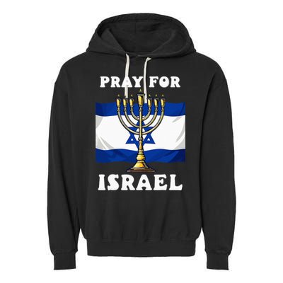 I Stand With Israel Support Israel Strong Pray For Israel Garment-Dyed Fleece Hoodie
